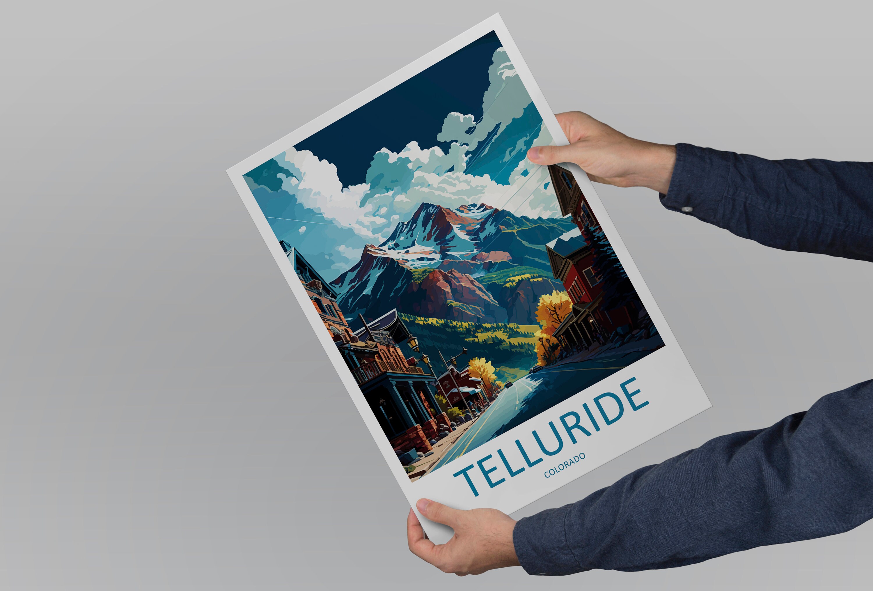 Telluride Travel Print Wall Art Telluride Wall Hanging Home Décor ...