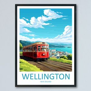 Wellington Travel Print Wall Art Wellington Wall Hanging Home Décor Wellington Gift Art Lovers New Zealand Art Lover Gift Wellington Tram