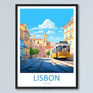 Lisbon Travel Print Wall Art Lisbon Wall Hanging Home Décor Lisbon Gift Art Lovers Portugal Art Lover Gift Lisbon Poster