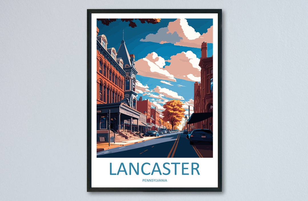 Lancaster County Travel Print Wall Art Lancaster County Wall Hanging