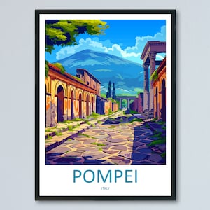 Pompeii Travel Print Wall Art Pompeii Italy Wall Hanging Home Decoration Pompeii Gift Art Lovers Wall Art Print Pompeii Italy Art Pompeii