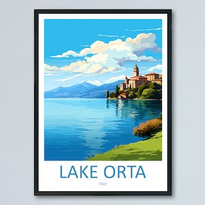 Lake Orta Travel Print Wall Art Lake Orta Italy Wall Hanging Home Decor Lake Orta Gift Art Lovers Wall Art Print Lake Orta Italy