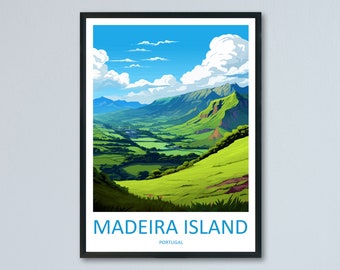Madeira Travel Print Wall Art Madeira Wall Hanging Home Decor Madeira Gift Art Lovers Portogallo Art Lover Gift Madeira Poster