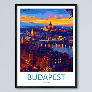 Impresión de viaje de Budapest Arte de pared Colgante de pared de Budapest Decoración del hogar Regalo de Budapest Amantes del arte Regalo para amantes del arte de Hungría Decoración de pared de Budapest