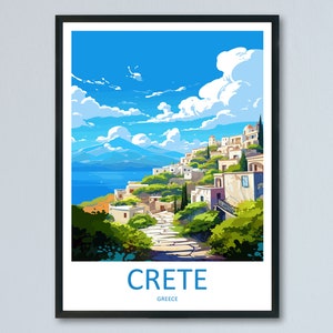 Crete Travel Print Wall Art Crete Greece Wall Hanging Home Decoration Crete Gift Art Lovers Wall Art Print Crete Wall Décor Greece Poster