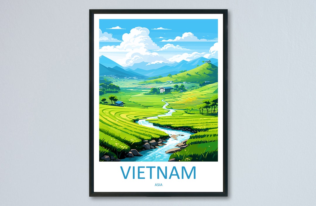Vietnam Travel Print Wall Art Vietnam Wall Hanging Home Décor Vietnam