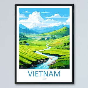Vietnam Travel Print Wall Art Vietnam Wall Hanging Home Décor Vietnam Gift Art Lovers Vietnam Art Lover Gift Vietnam