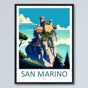San Marino Travel Print Wall Art San Marino Wall Hanging Home Décor San Marino Gift Art Lovers Italy Art Lover Gift San Marino Art Gift