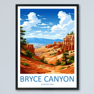 Bryce Canyon National Park Reise Print Wand Kunst Bryce Canyon National Park Wandbehang Home Décor Bryce Canyon National Park Kunstliebhaber