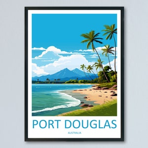 Port Douglas Travel Print Wall Art Port Douglas Wall Hanging Home Décor Port Douglas Gift Art Lovers Wall Art Australia Poster Deco
