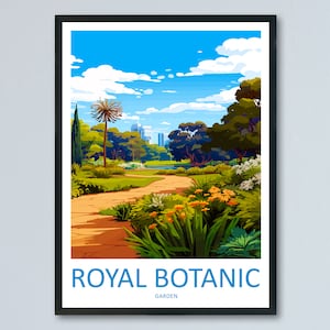 Royal Botanic Garden Reise-Druck Wandkunst Royal Botanic Garden Wandbehang Home Décor Royal Botanic Garden Geschenk Kunstliebhaber