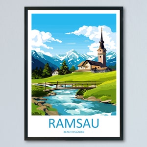 Ramsau Travel Print Wall Art Ramsau Wall Hanging Home Décor Ramsau Gift Art Lovers Germany Art Lover Gift Berchtesgaden