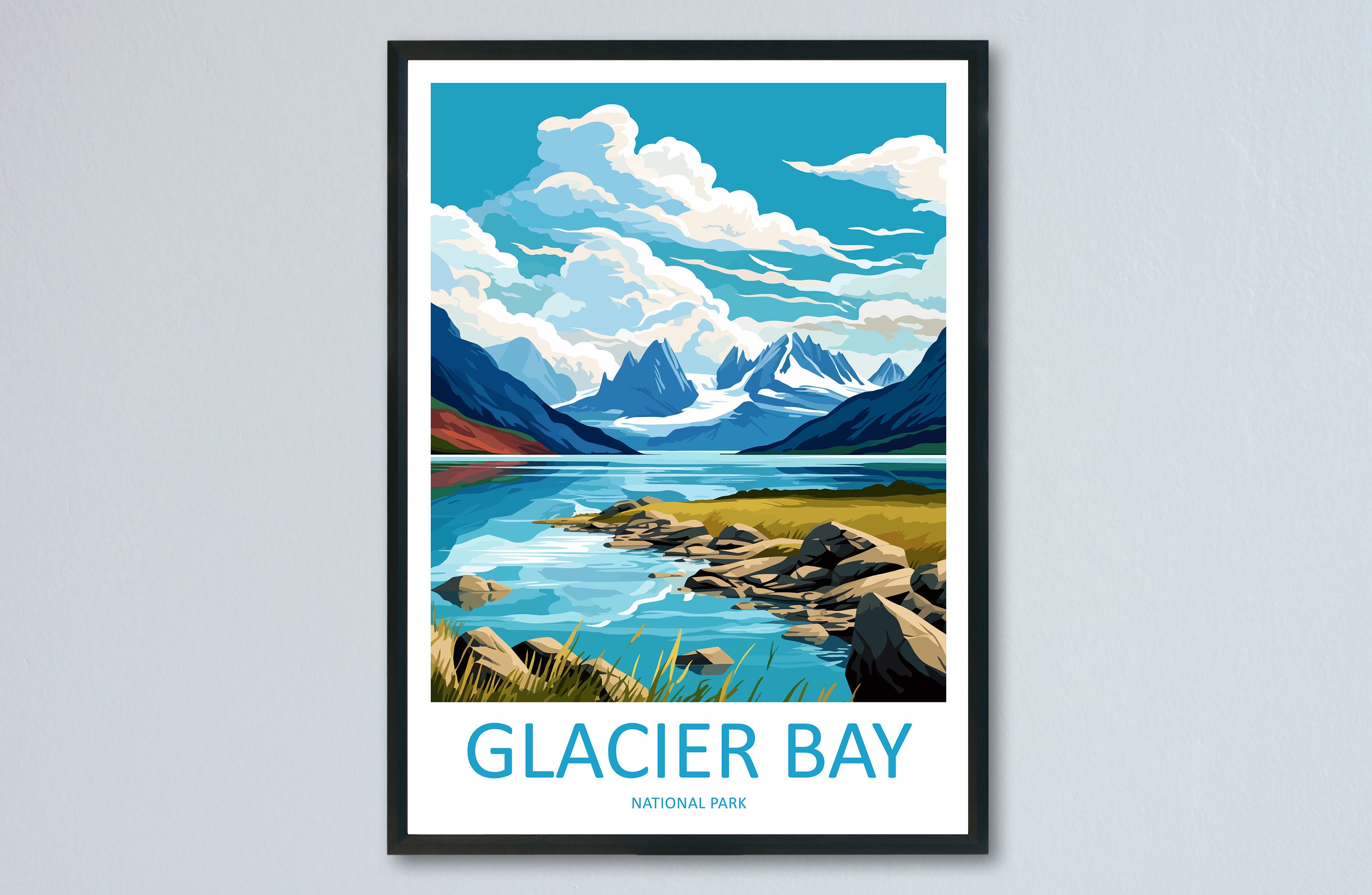 Glacier Bay National Park Travel Print Wall Art Glacier Bay Wall