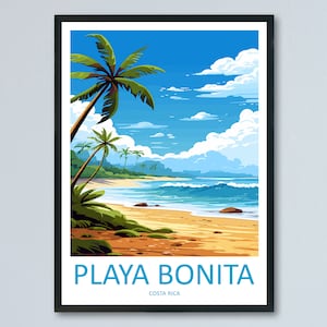 Playa Bonita Travel Print Wall Art Playa Bonita Wall Hanging Home Décor Playa Bonita Gift Art Lovers Costa Rica Wall Art Costa Rica