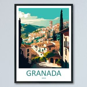 Granada Travel Print Wall Art Granada Wall Hanging Home Décor Granada Gift Art Lovers Spain Art Lover Gift Granada Wall Décor Granada Art