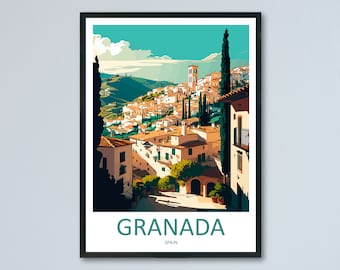 Granada Travel Print Wall Art Granada Wall Hanging Home Décor Granada Gift Art Lovers Spain Art Lover Gift Granada Wall Décor Granada Art
