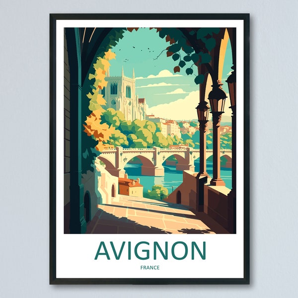 Avignon Print Avignon Home Decor Landscape Art Print Avignon Wall Art for France Enthusiast Gift Wall Hanging Avignon France Wall Poster Art