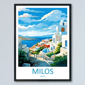 Milos Travel Print Wall Art Milos Greece Wall Hanging Home Decoration Milos Gift Art Lovers Wall Art Print Milos Greece Wall Art