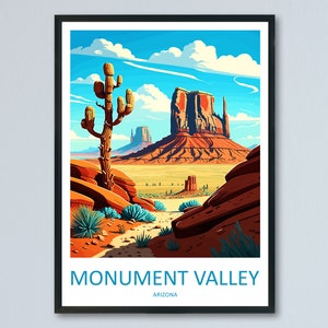 Monument Valley Travel Print Wall Art Monument Valley Wall Hanging Home Décor Monument Valley Gift Art Lovers Arizona Art Lover Gift Arizona