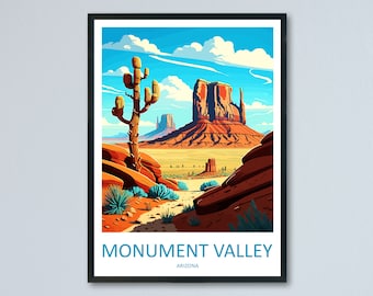 Stampa da parete Monument Valley Travel, decorazione da parete Monument Valley, decorazione per la casa, regalo Monument Valley, amanti dell'arte, regalo Arizona Art Lover, Arizona