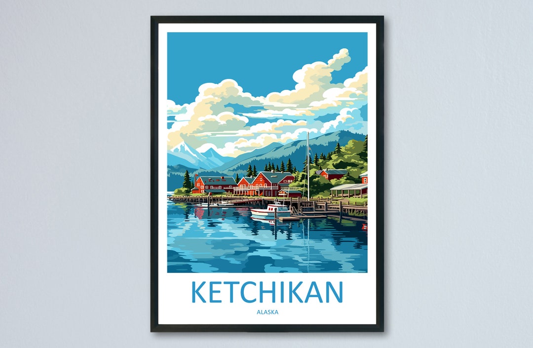 Ketchikan Travel Print Wall Art Ketchikan Wall Hanging Home Décor
