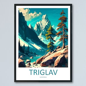 Triglav Travel Print Triglav Home Décor Slovenia Art Print Triglav Wall Print For Triglav Gift Wall Hanging Triglav Artwork Décor Hanging