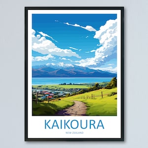 Kaikoura Travel Print Wall Art Kaikoura Wall Hanging Home Décor Kaikoura Gift Art Lovers New Zealand Art Lover Gift Kaikoura NZ Art