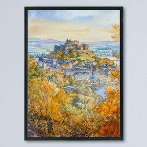 Stirling Watercolor Poster Wall Art Stirling Wall Hanging Home Décor Stirling Gift Art Lovers United Kingdom Wall Art