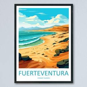 Fuerteventura Travel Print Wall Art Fuerteventura Wall Hanging Home Décor Fuerteventura Gift Art Lovers Spain Art Lover Gift Fuerteventura
