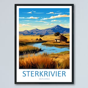 Sterkrivier Travel Print Wall Art South Africa Wall Hanging Home Décor Sterkrivier Gift Art Lovers South Africa Art Print Wall Décor Art