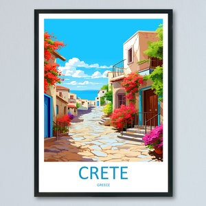 Crete Travel Print Wall Art Crete Greece Wall Hanging Home Decoration Crete Gift Art Lovers Wall Art Print Crete Wall Décor Greece Poster