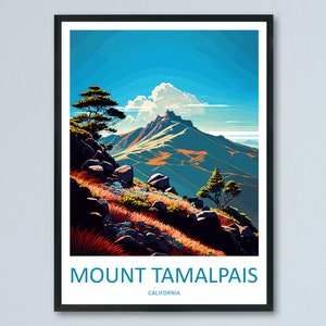 Mount Tamalpais Travel Print Wall Art Mount Tamalpais Wall Hanging Home Décor Mount Tamalpais Gift Art Lovers California Art Lover Gift