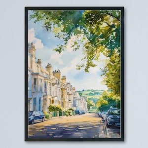 Cheltenham Watercolor Poster Wall Art Cheltenham Wall Hanging Home Décor Cheltenham Gift Art Lovers United Kingdom Wall Art