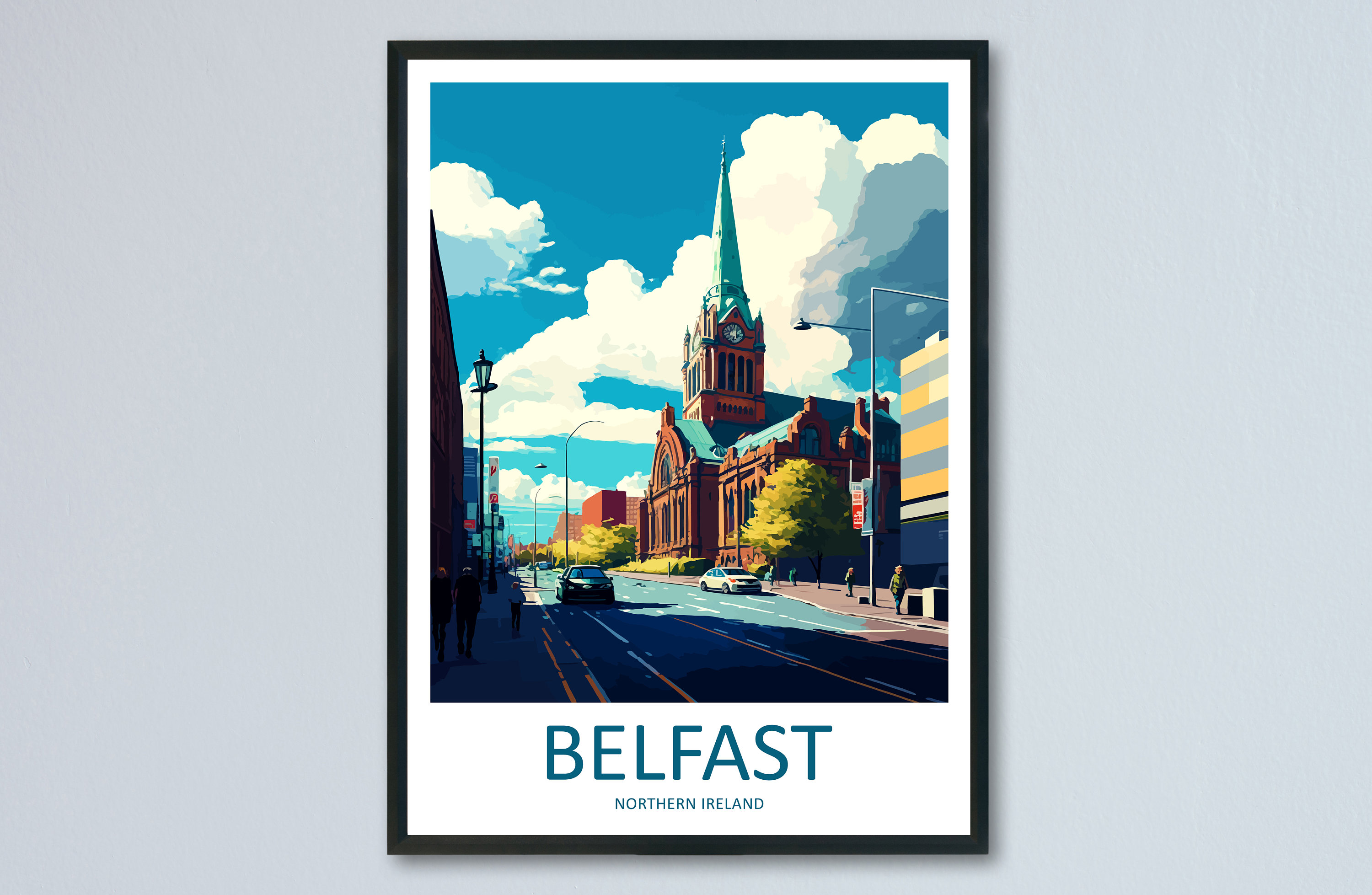 Belfast Travel Print Wall Art Belfast Wall Hanging Home Décor Etsy UK