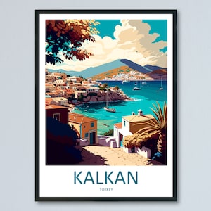 Kalkan Travel Print Wall Art Kalkan Wall Hanging Home Décor Kalkan Gift Art Lovers Turkey Art Lover Gift Kalkan City Turkey Travel