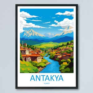 Antakya Travel Print Wall Art Antakya Wall Hanging Home Décor Antakya Gift Art Lovers Turkey Art Lover Gift Antakya City Turkey Travel Art
