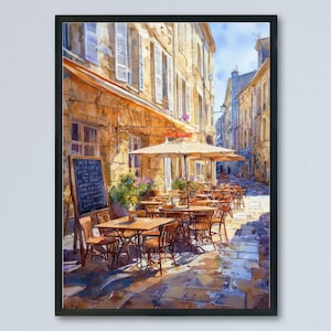 Aix en Provence Watercolor Poster Travel Print France Wall Art Aix en Provence Decor City Scene Lavender Market French Landscape Print