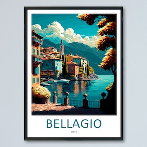 Bellagio Travel Print Wall Art Bellagio Wall Hanging Home Décor Bellagio Gift Art Lovers Italy Art Lover Gift Bellagio Print Bellagio Travel