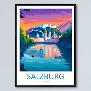 Salzburg Print Salzburg Home Décor Cityscape Art Print Salzburg Wall Art for Travel Enthusiast Gift Wall Hanging Salzburg Austria Poster Art