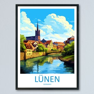 Lünen Travel Print Wall Art Lünen Wall Hanging Home Decoration Lünen Gift Art Lovers Wall Art Print Art Lünen Germany Poster