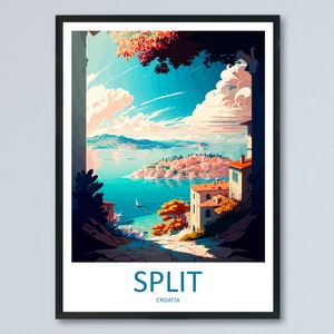 Split Travel Print Wall Art Split Wall Hanging Home Décor Split Gift Art Lovers Croatia Art Lover Gift Split Travel Poster Wall Art