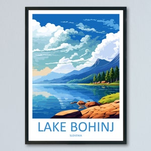 Lake Bohinj Travel Print Lake Bohinj Home Décor Slovenia Art Print Lake Bohinj Wall Print For Gift Wall Hanging Art Travel Slovenia Artwork
