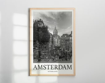 Amsterdam Fotodruck von Amsterdam Reisefoto Niederlande Kunst Dekor Foto Reisekunst Geschenk für Reise Kunstwerk Wandkunst gerahmt Fotodruck