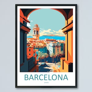 Barcelona Travel Print Wall Art Barcelona Wall Hanging Home Décor Barcelona Gift Art Lovers Spain Art Lover Gift Barcelona Print Spain Art