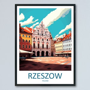 Rzeszów Travel Print Wall Art Rzeszów Wall Hanging Home Décor Rzeszów Gift Art Lovers Poland Art Lover Gift Rzeszów Travel Wall Art