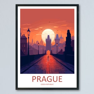 Prague Travel Print Wall Art Prague Wall Hanging Home Décor Prague Gift Art Lovers Czech Republic Art Lover Gift Prague Art Decor