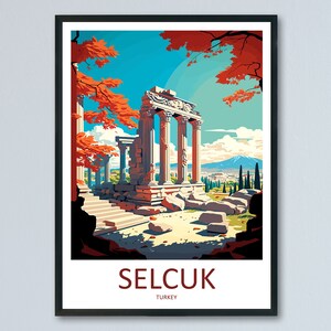 Selcuk Travel Print Wall Art Selcuk Wall Hanging Home Décor Selcuk Gift Art Lovers Turkey Art Lover Gift Selcuk City Turkey Travel