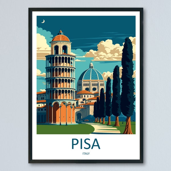 Pisa Travel Print Wall Art Pisa Wall Hanging Home Décor Pisa Gift Art Lovers Italy Art Lover Gift Pisa Print Pisa Travel Gift Poster