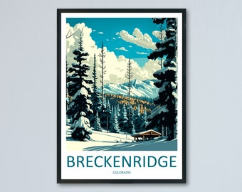 Breckenridge Travel Print Wall Art Breckenridge Wall Hanging Home Décor Breckenridge Gift Art Lovers Ski Art Lover Gift Breckenridge Print