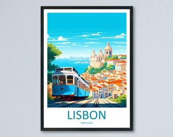 Lisbon Travel Print Wall Art Lisbon Wall Hanging Home Décor Lisbon Gift Art Lovers Portugal Art Lover Gift Lisbon Wall Décor Lisbon Tram Art
